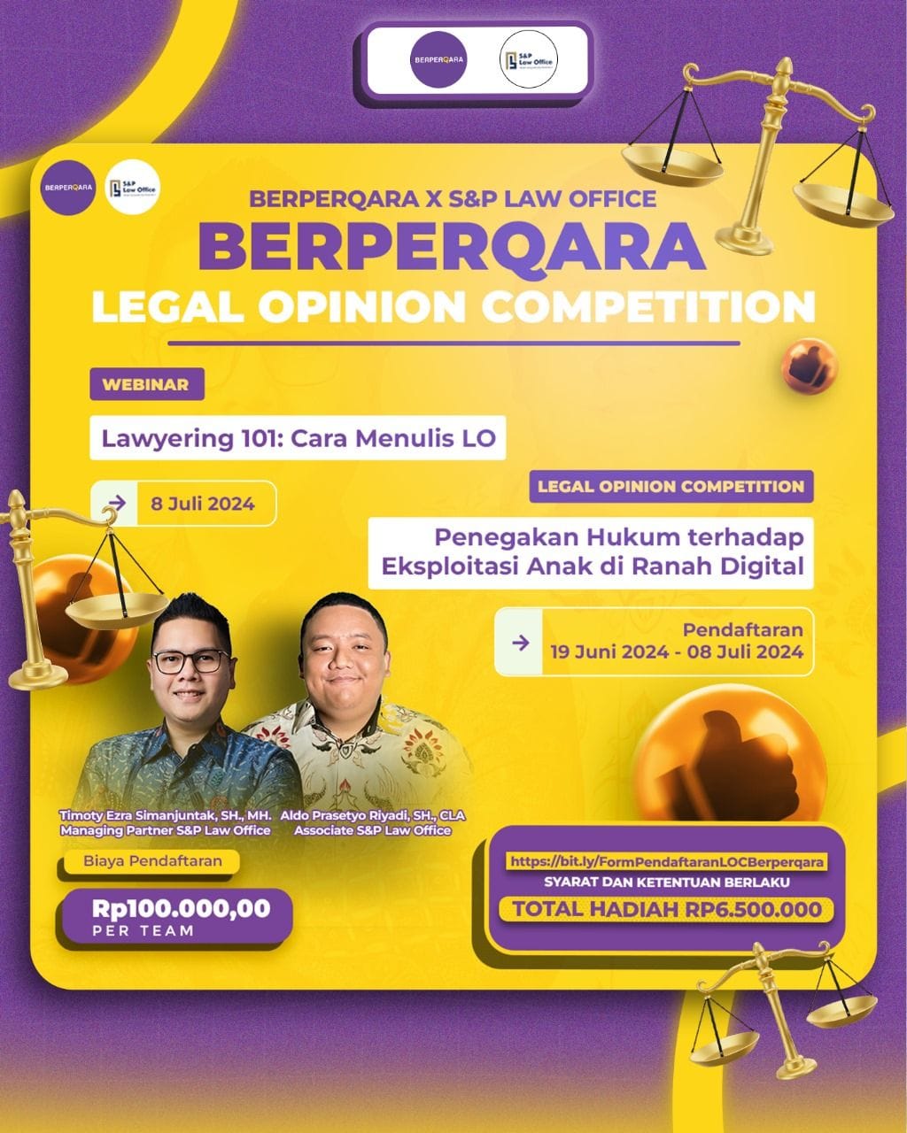 WEBINAR & LEGAL OPINION COMPETITION BERPERQARA X S&P LAW OFFICE