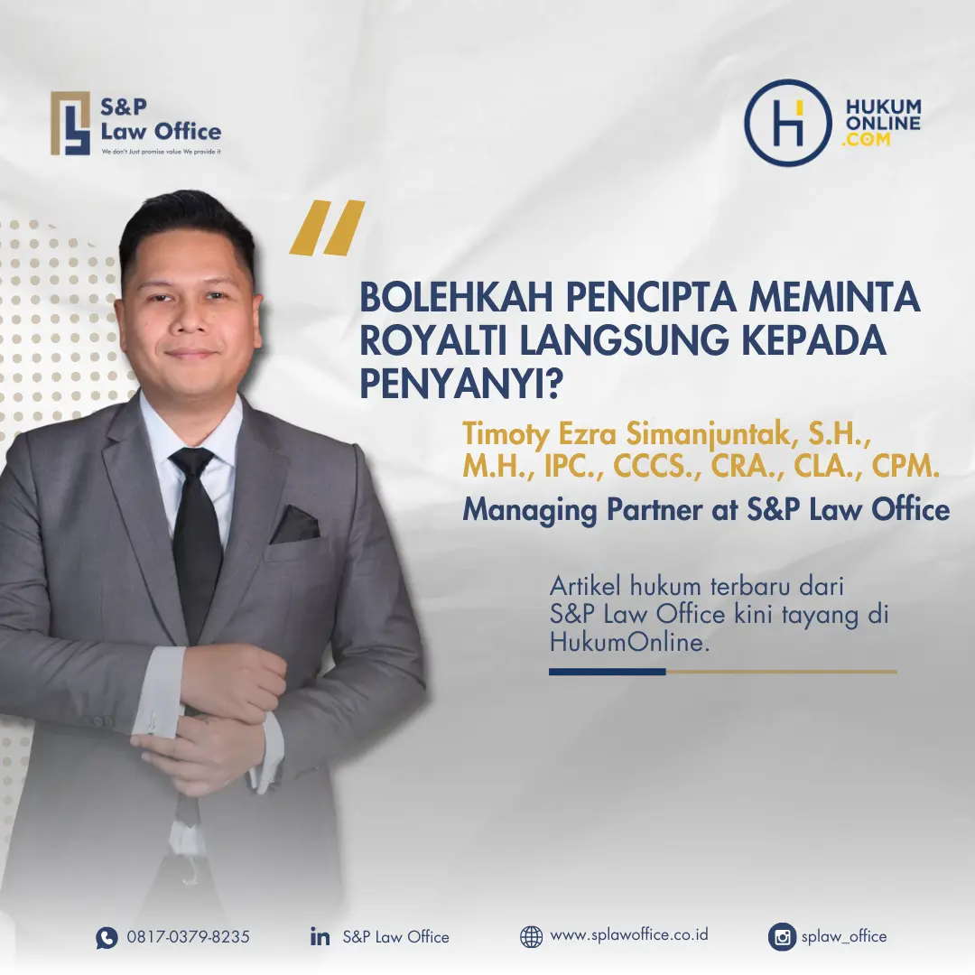 Bolehkah Pencipta Meminta Royalti Langsung kepada Penyanyi? Ini Penjelasan Hukumnya!
