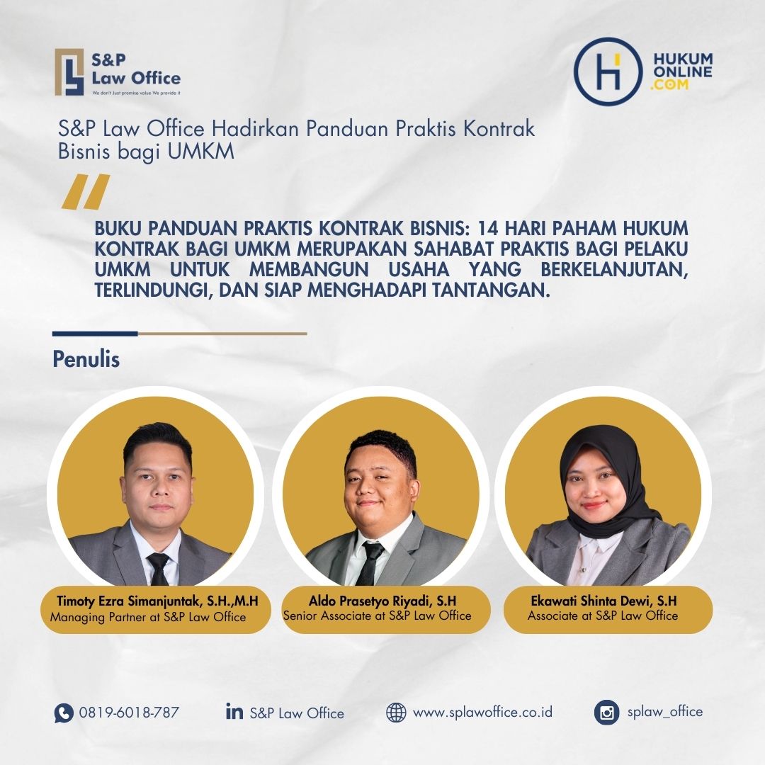 SP Law Office Hadirkan Panduan Praktis Kontrak Bisnis bagi UMKM | SP Law Office